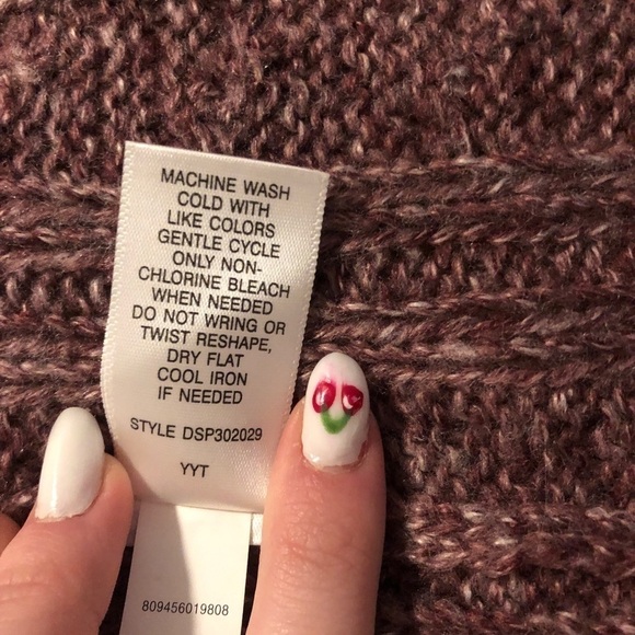 Sonoma Marron Knit Sweater Short Sleeve Cardigan Size Mp - Picture 3 of 9